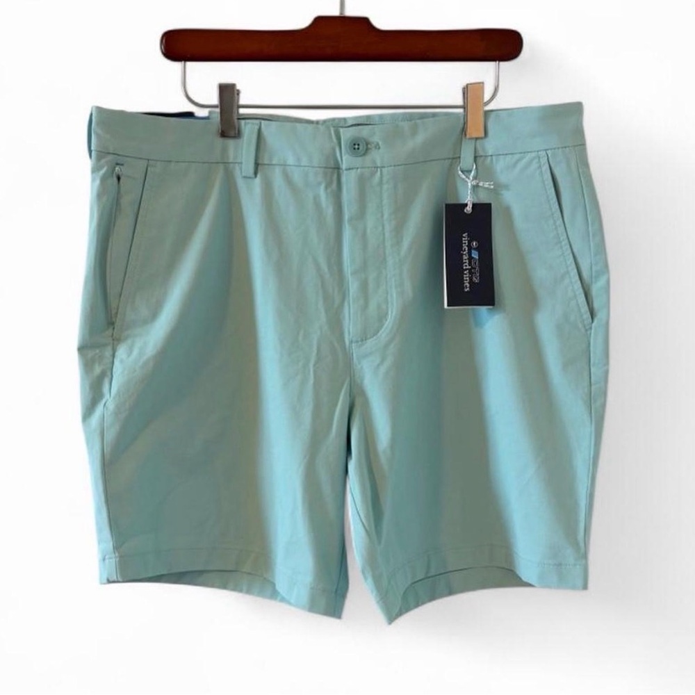 Vineyard Vines OTG Performance Shorts sz 36 Aqua Haze NWT - Picture 2 of 5